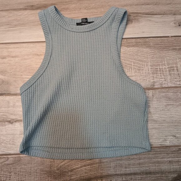 Forever 21 Women’s  Knit Sweater Tank M  Sage green / light blue-gray - Picture 1 of 6